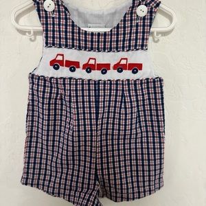 Red Truck smocked Jon Jon